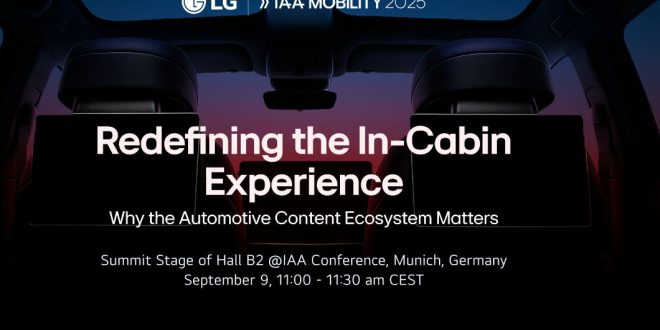 الكشف عن شراكات محتوى جديدة مع إل جي لتعزيز تجربة القيادة في معرض IAA Mobility 2025