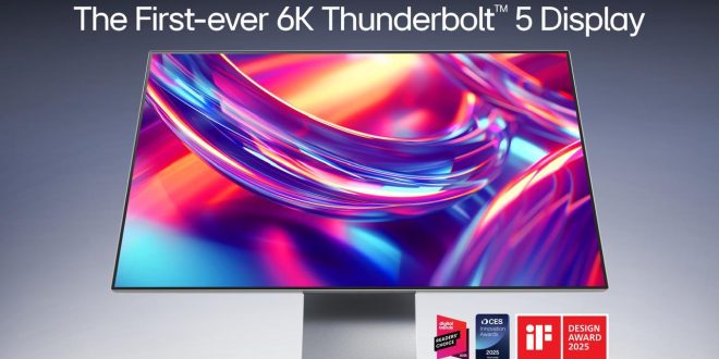 إل جي تكشف النقاب عن أول شاشة 6K في العالم مزودة بتقنية Thunderbolt™ 5 للمبدعين المحترفين