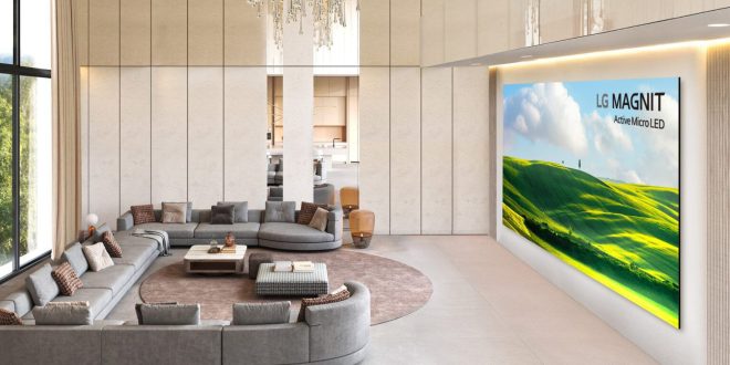 (LG) تكشف عن حقبة جديدة من سينما المنازل الفاخرة مع شاشة LG MAGNIT Active Micro LED.