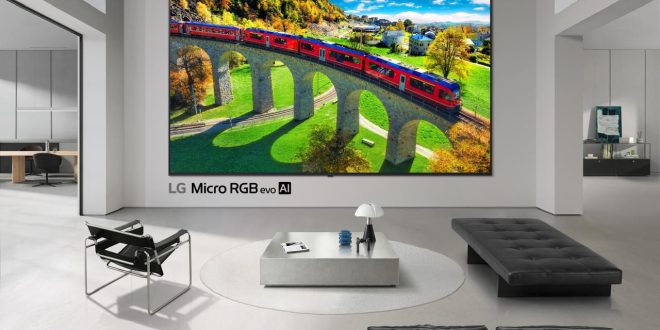 تلفزيون MICRO آر جي بي EVO أحدث تلفزيون LCD من إل جي مدعوم بدقة معالج الذكاء الاصطناعي على شاشات OLED