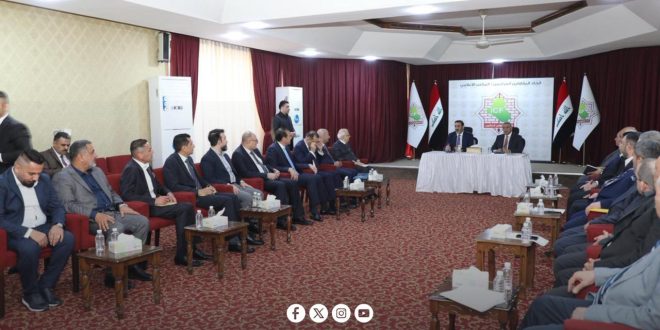 السنافي يستقبل بتال ويناقشان مستحقات المقاولين والتحديات التي تواجه المقاول العراقي