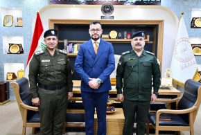 مدير البنك المركزي العراقي/فرع البصرة يستقبل مدير حماية المنشآت في المحافظة